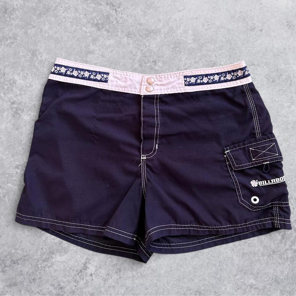 Vintage 90s Y2K Billabong Navy Blue Surf Swim Shorts – Floral Cargo